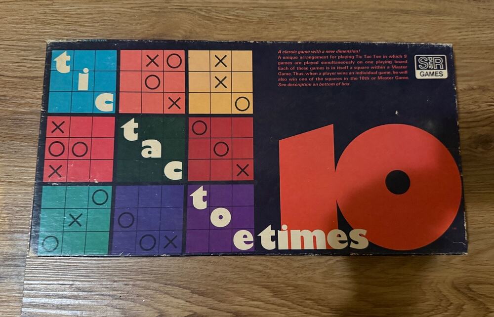 Vintage Sealed Tic Tac Toe Times 10 1977, Board Game by Selchow & Righter